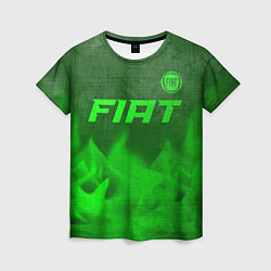 Футболка женская Fiat - green gradient посередине, цвет: 3D-принт