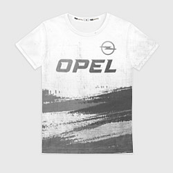 Футболка женская Opel - white gradient посередине, цвет: 3D-принт