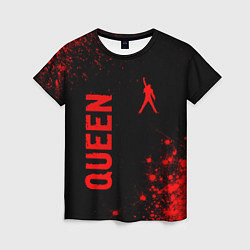 Футболка женская Queen - red gradient вертикально, цвет: 3D-принт