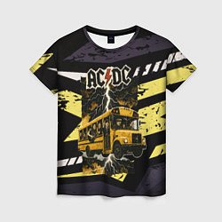 Футболка женская ACDC в автобусе, цвет: 3D-принт
