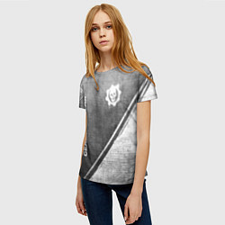 Футболка женская Gears of War - grey gradient вертикально, цвет: 3D-принт — фото 2