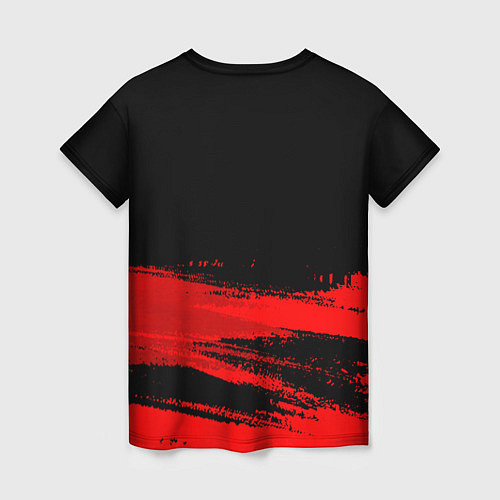 Женская футболка Sally Face - red gradient посередине / 3D-принт – фото 2