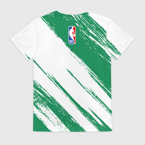 Женская футболка Boston Celtics white and green / 3D-принт – фото 2