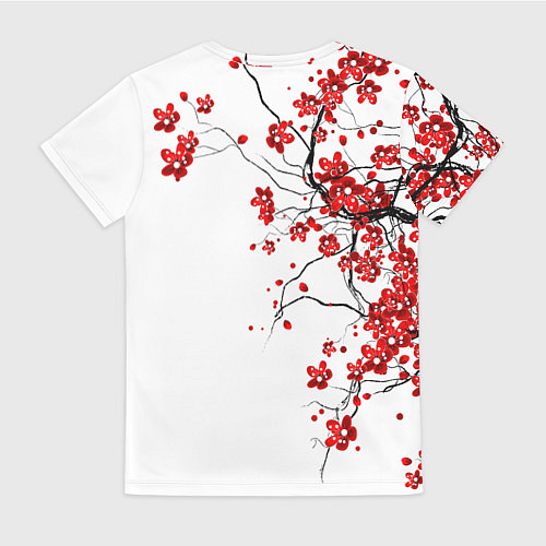 Женская футболка Сакура с иероглифом Любовь / 3D-принт – фото 2