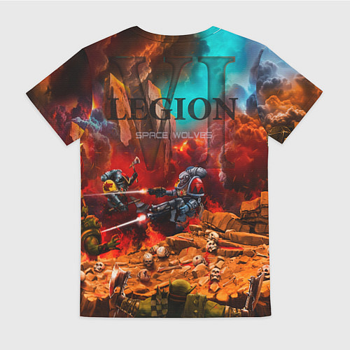 Женская футболка Лман Русс примарх Космических Волков / 3D-принт – фото 2