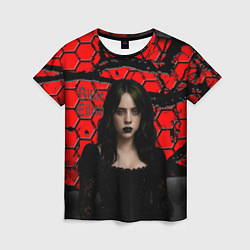 Женская футболка Билли Айлиш готический образ