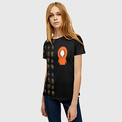 Футболка женская Южного парка Кенни, цвет: 3D-принт — фото 2