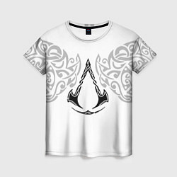 Женская футболка Ассасин Крид - узор ворон