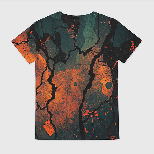 Женская футболка Шлем кибернетического самурая / 3D-принт – фото 2