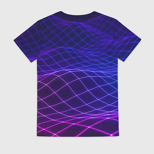 Женская футболка Абстрактные волны из сот / 3D-принт – фото 2