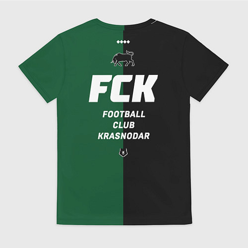 Женская футболка Krasnodar football / 3D-принт – фото 2