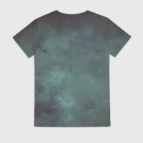 Женская футболка Skyrim gold logo Dragonborn / 3D-принт – фото 2