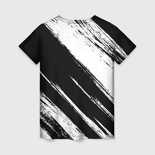 Женская футболка Тампа Бэй Лайтнинг - черная краска / 3D-принт – фото 2