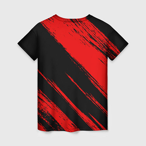 Женская футболка Торонто Рэпторс - красные потертости / 3D-принт – фото 2