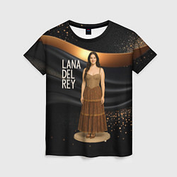 Футболка женская Lana Del Rey в ретро платье, цвет: 3D-принт