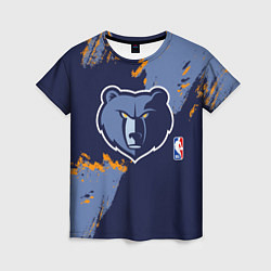 Женская футболка Мемфис Гриззлис - логотип команды