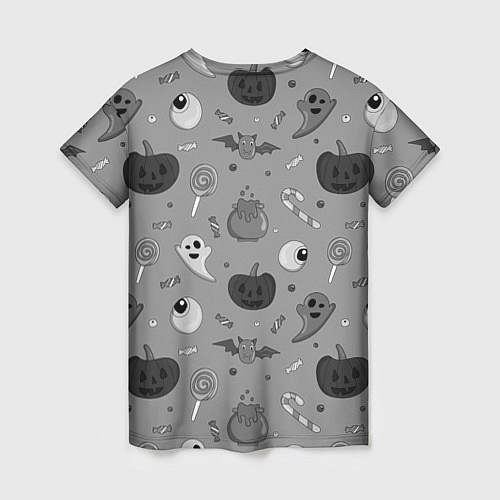 Женская футболка Halloween grey / 3D-принт – фото 2
