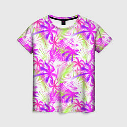 Футболка женская Palm tree pink, цвет: 3D-принт