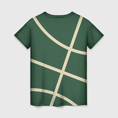 Женская футболка Милуоки Бакс - баскетбольные линии / 3D-принт – фото 2