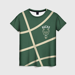 Женская футболка Милуоки Бакс - баскетбольные линии