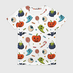 Женская футболка Halloween pumpkin show