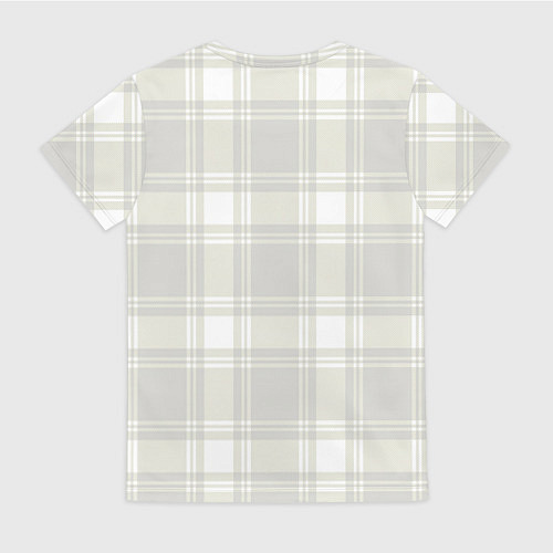 Женская футболка Checked white completely / 3D-принт – фото 2