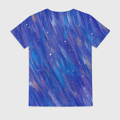 Женская футболка Lana Del Rey в белом классическом платье на синем / 3D-принт – фото 2