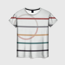 Футболка женская Stripes and circle, цвет: 3D-принт