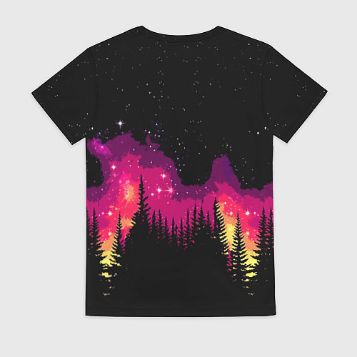 Женская футболка Кайот в лесу / 3D-принт – фото 2