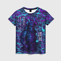 Женская футболка Призрак самурая - неновый арт