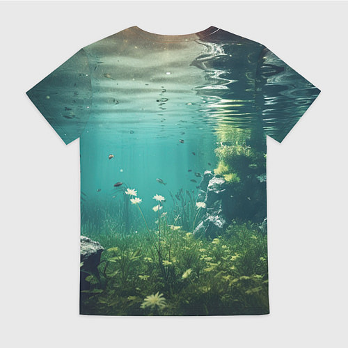 Женская футболка Леди Гага под водой в аквариуме / 3D-принт – фото 2