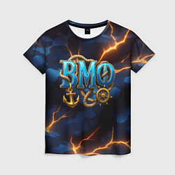 Женская футболка Объемные буквы ВМФ