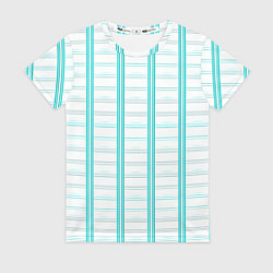 Женская футболка Color white cage