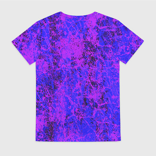 Женская футболка Призрак самурай - неоновые краски / 3D-принт – фото 2