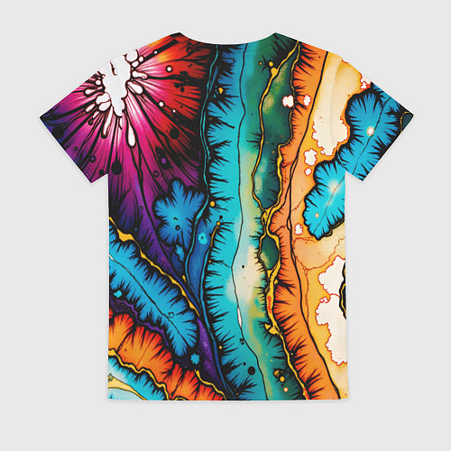 Женская футболка Разноцветный узор / 3D-принт – фото 2