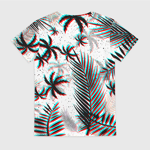 Женская футболка Doom тропики глитч / 3D-принт – фото 2