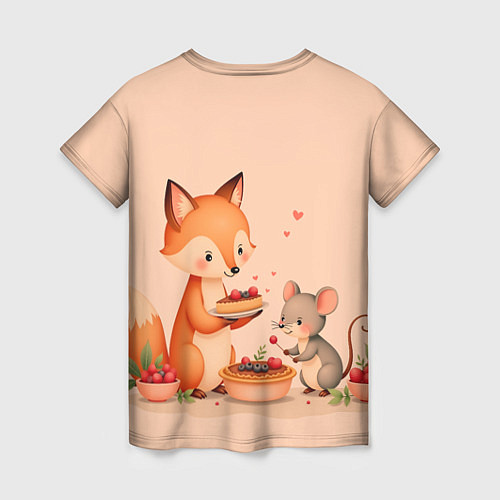 Женская футболка Пироги с лисой / 3D-принт – фото 2