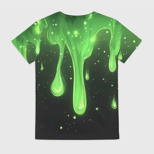 Женская футболка XXXTentacion на фоне зеленой краски / 3D-принт – фото 2