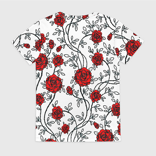 Женская футболка Doom розы / 3D-принт – фото 2