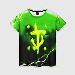 Футболка женская Doom шторм кислотное лого, цвет: 3D-принт