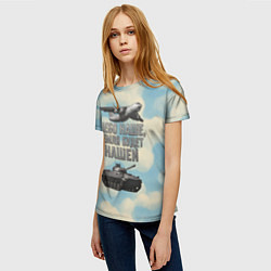 Футболка женская Небо наше земля будет нашей ВДВ, цвет: 3D-принт — фото 2