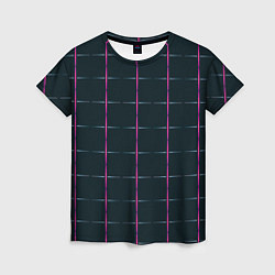 Женская футболка Color black stripes