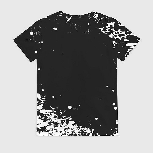 Женская футболка Doom белый всплеск красок / 3D-принт – фото 2