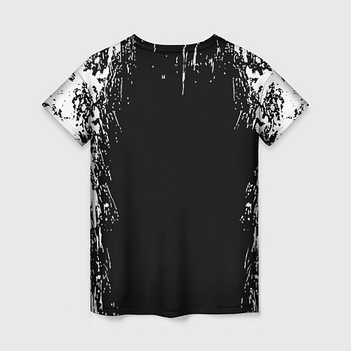 Женская футболка Doom краска белая текстура / 3D-принт – фото 2