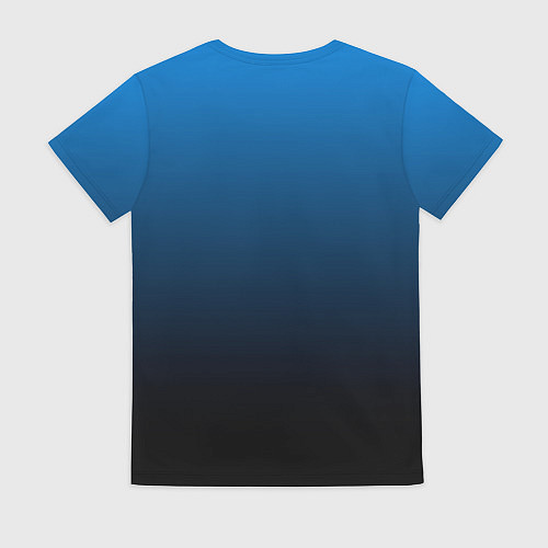 Женская футболка Blue gradient / 3D-принт – фото 2
