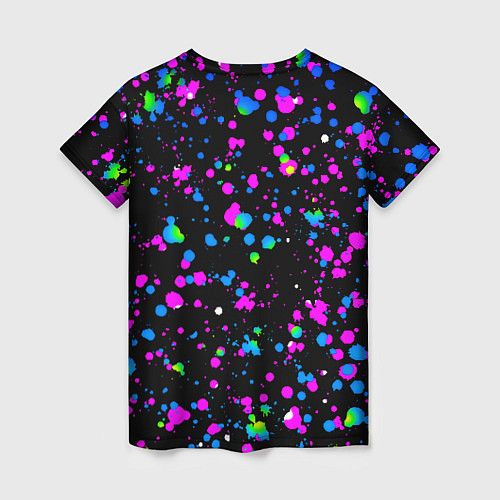 Женская футболка Doom цветные краски / 3D-принт – фото 2