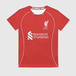 Футболка женская Ливепрпуль домашняя форма 2025 2026, цвет: 3D-принт
