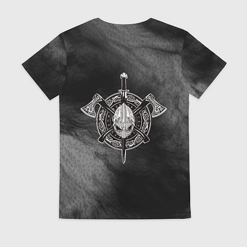 Женская футболка Викинг с топором с мистическими спутниками / 3D-принт – фото 2