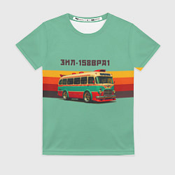 Женская футболка Ретро автобус ЗИЛ 158ВРА1 поп-арт