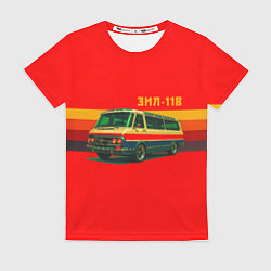 Футболка женская Ретро автобус ЗИЛ-118 поп-арт, цвет: 3D-принт